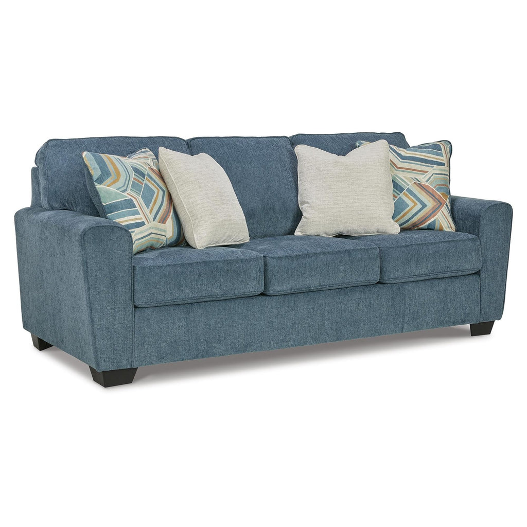 Blue Chenille 3 Seater Couch L92196