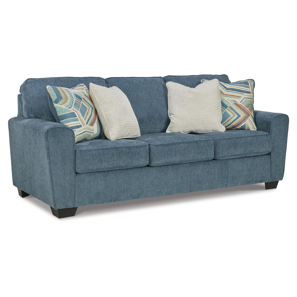 Blue Chenille 3 Seater Couch L92196