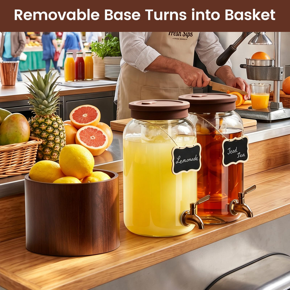 1 Gallon Glass Drink Dispenser T314738