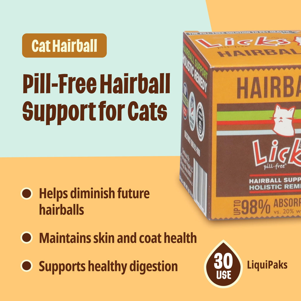 Cat Hairball Support Cod Liver Oil for Cats 30 Packets U3499