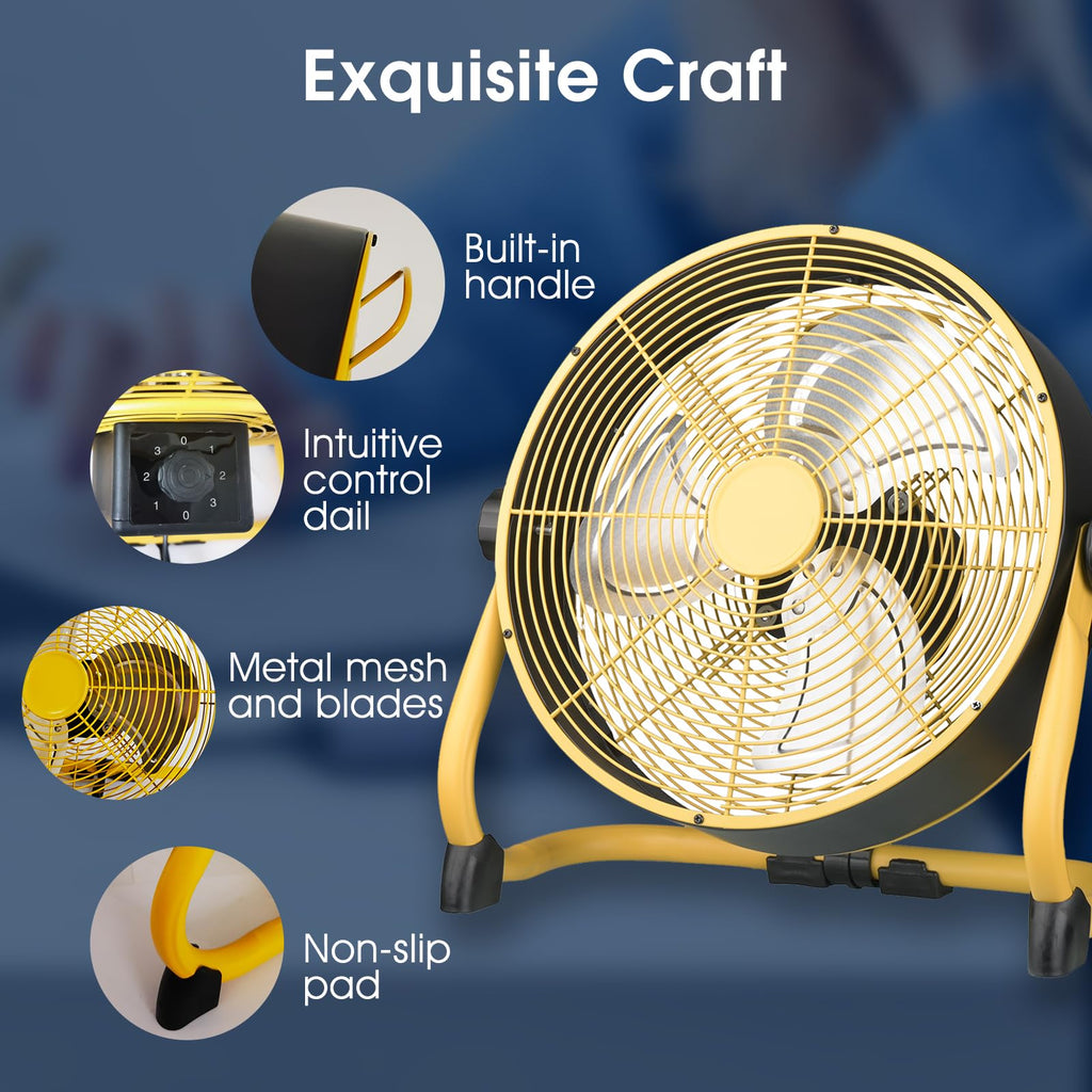 12 Inch High Velocity Metal Floor Fan S321