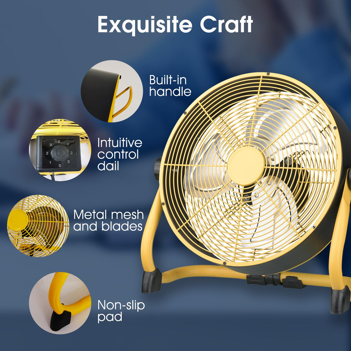 12 Inch High Velocity Metal Floor Fan S321
