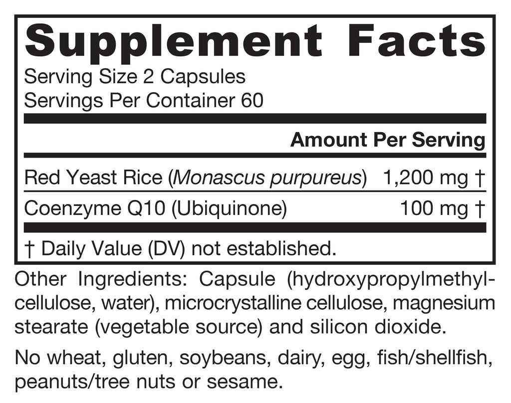 Red Yeast Rice with CoQ10 120 Capsules E77554