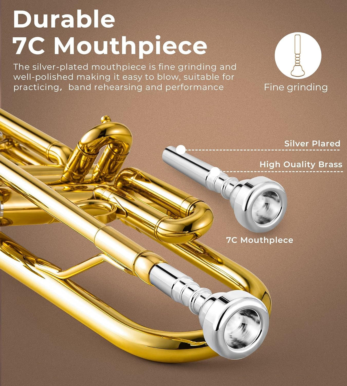 Bb Trumpet Gold Finish Brass L10364