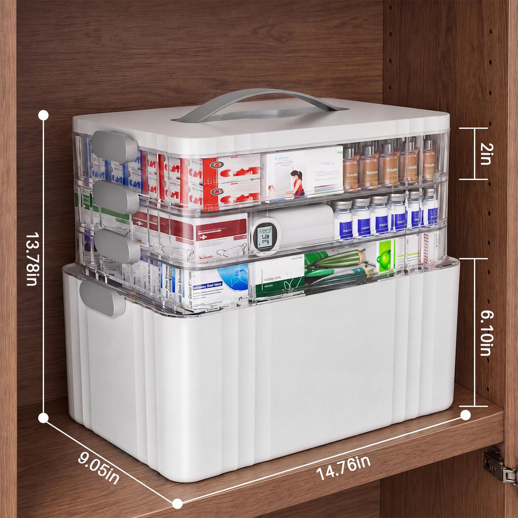 4-Tier Medicine Organizer Storage Box X699282
