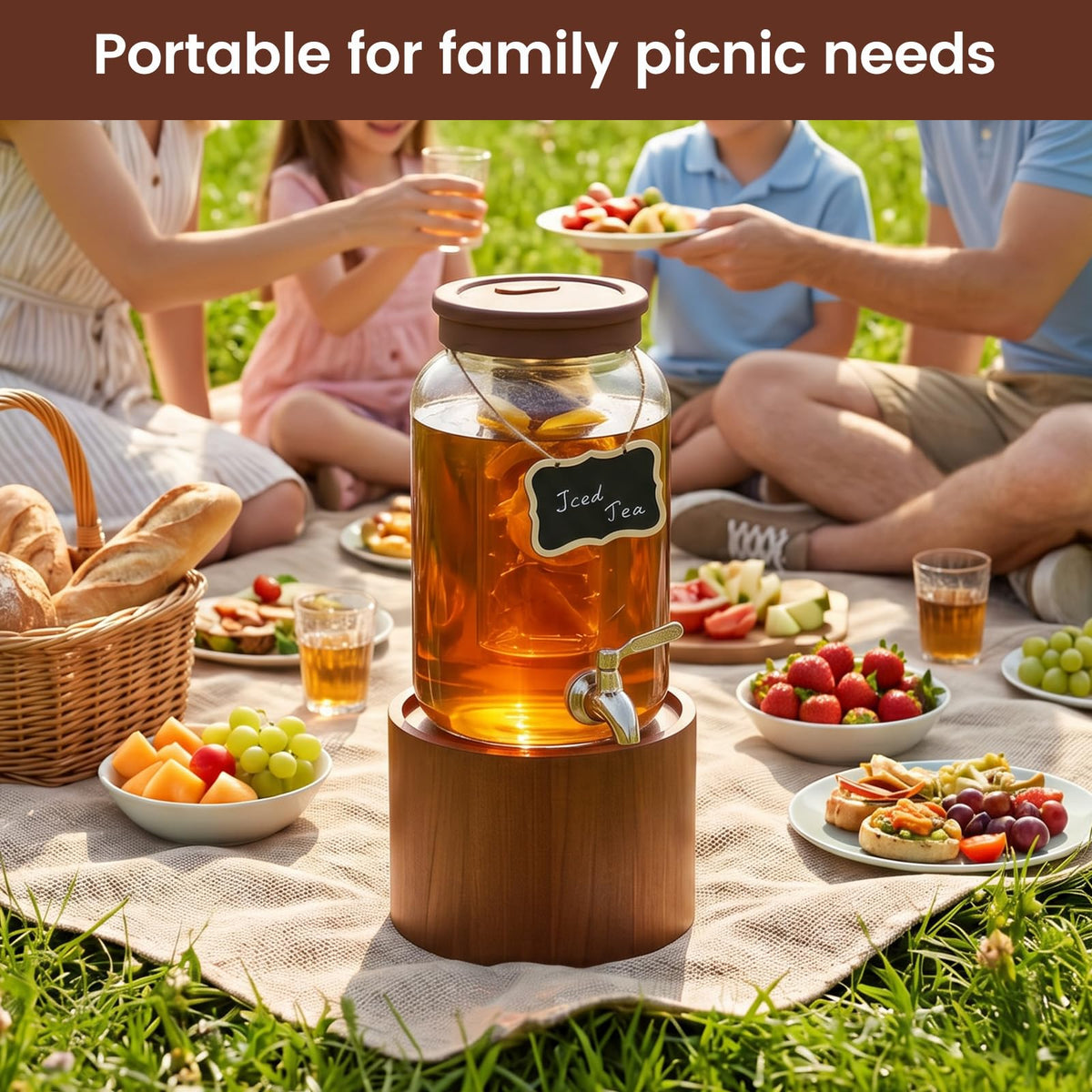 1 Gallon Glass Drink Dispenser T314738