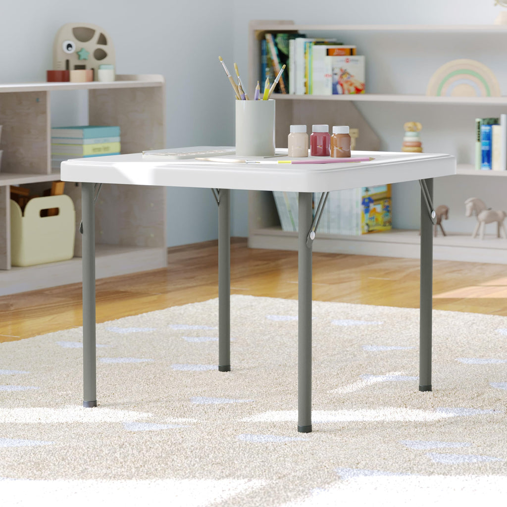 Kids 24x24 in Plastic Locking Folding Table J762
