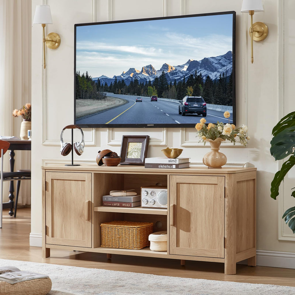 55" Natural Oak Tv Stand T61373