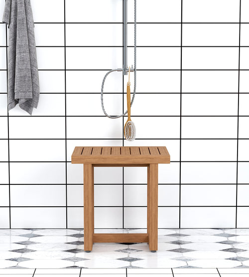 18" Teak Shower Bench W210157