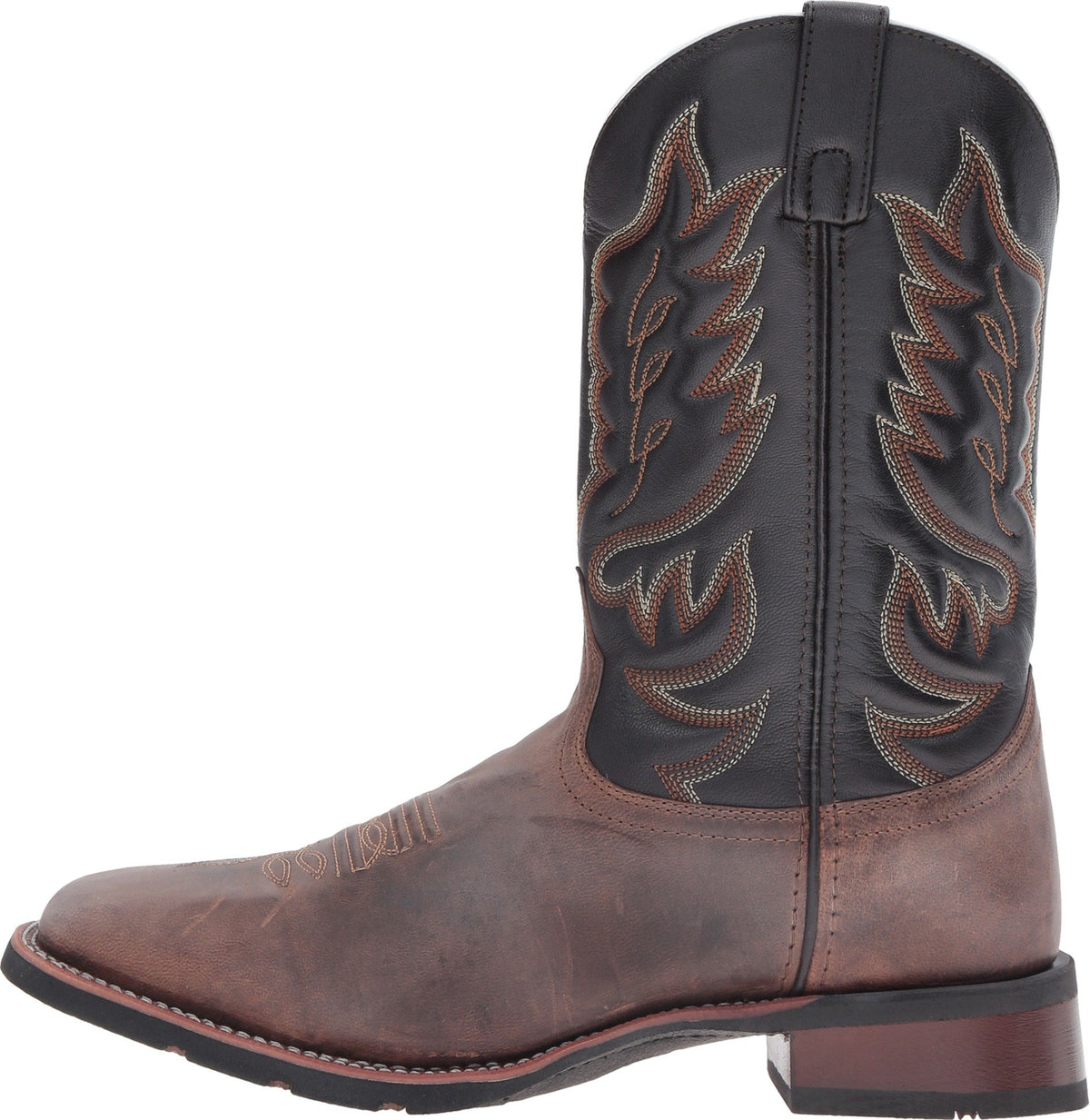 Brown Mid Calf Square Toe Pull On Boots B9274