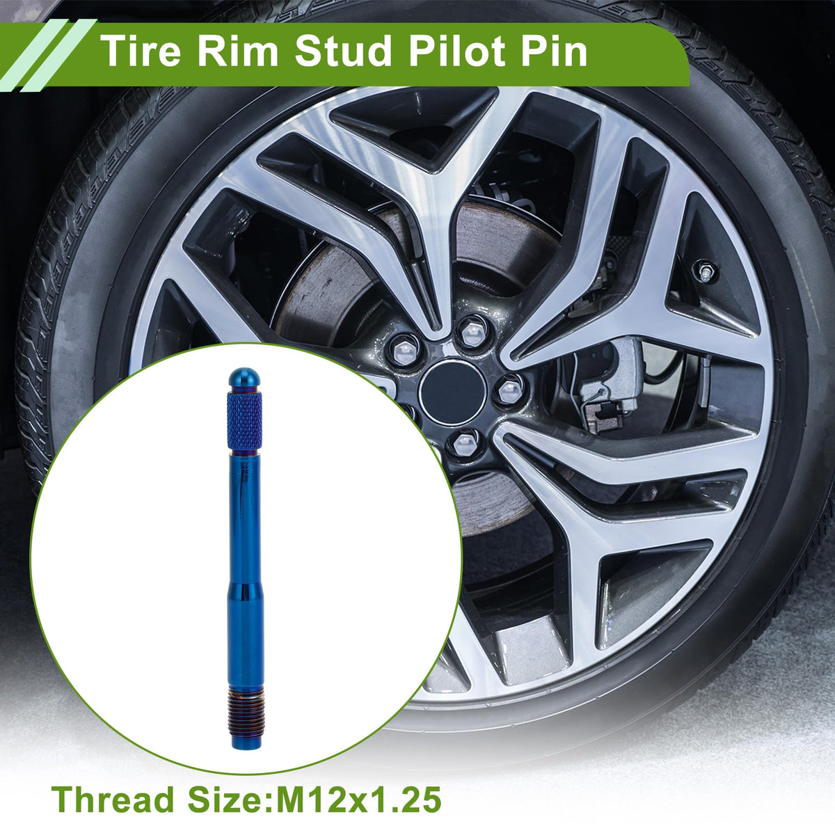 M12x1.25 120mm Stainless Steel Wheel Alignment Pin Y568