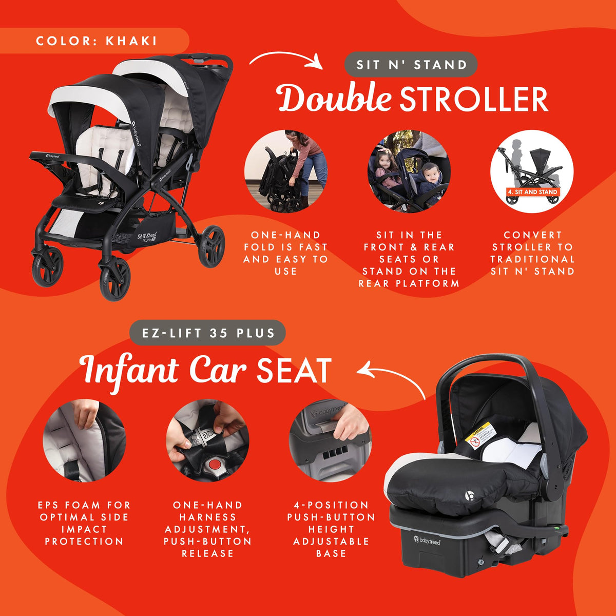 Double Stroller & Car Seat B49002