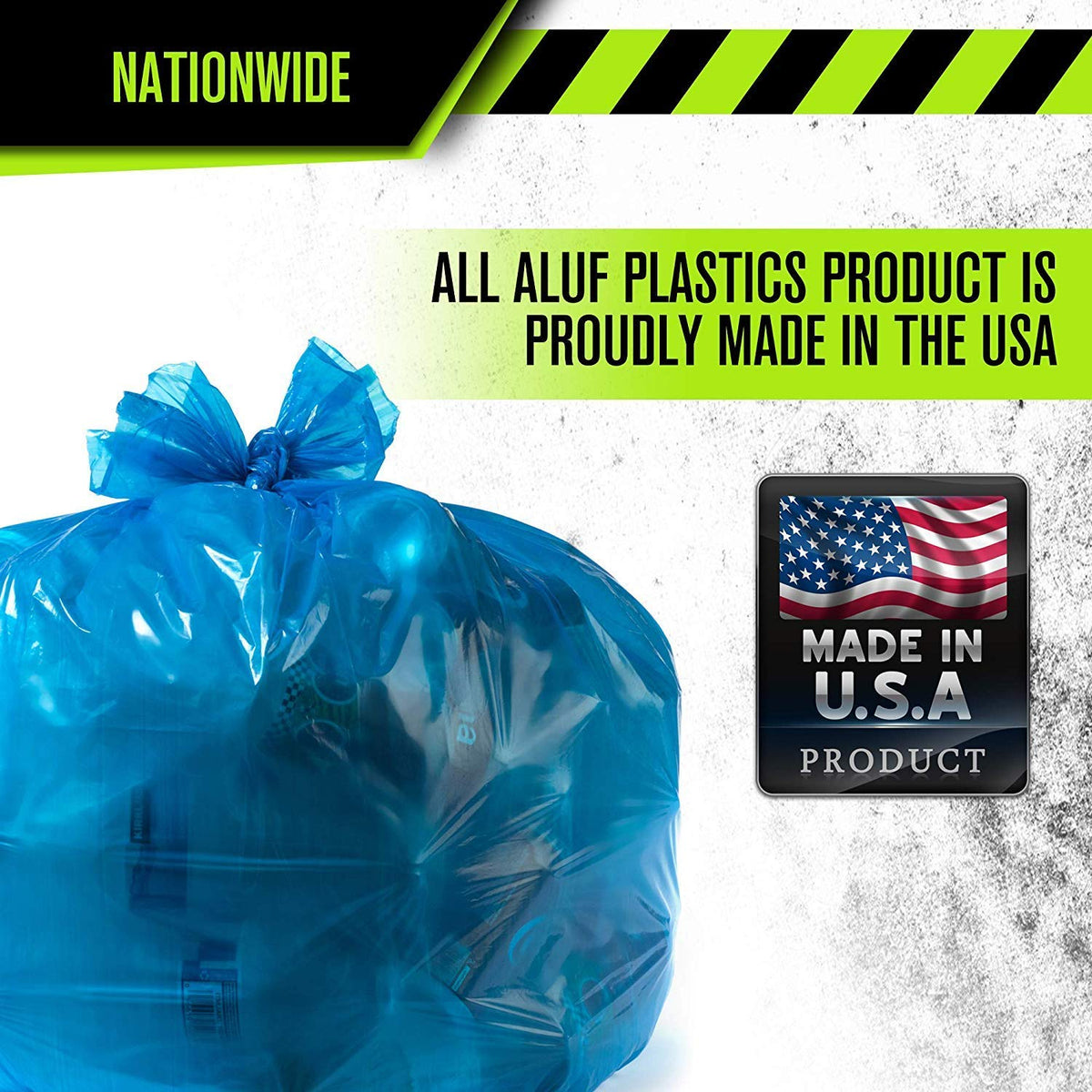 Blue 95-96 Gallon Garbage or Recycling Bags 32 Count K7706