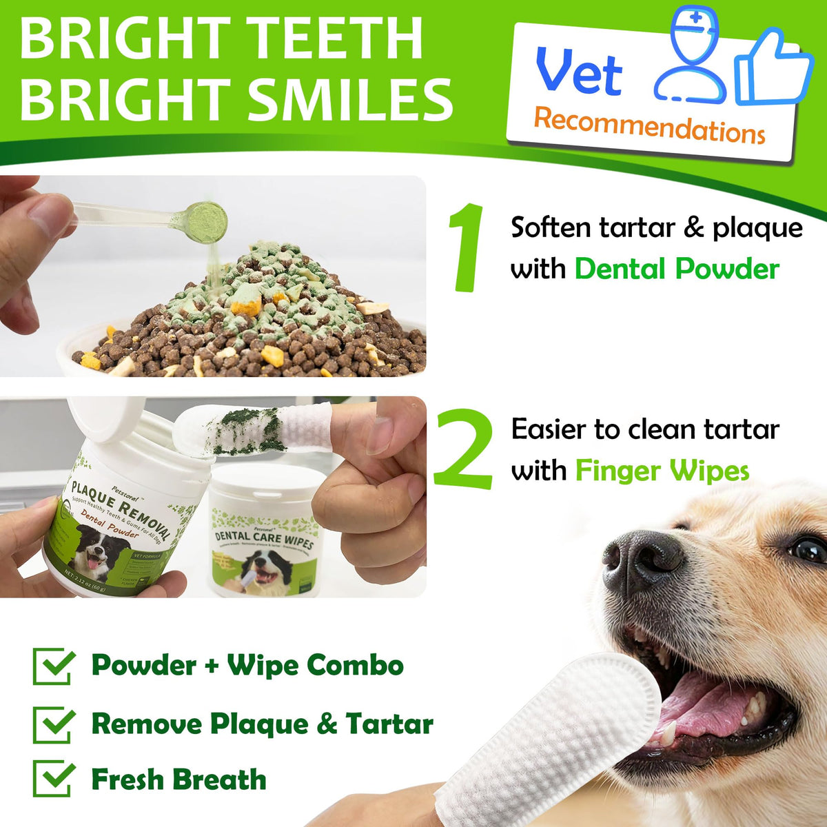 Dental Care Wipes for Dogs and Cats, 50 Count G4709