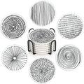Set of 6 Ceramic Stone Coasters G71505