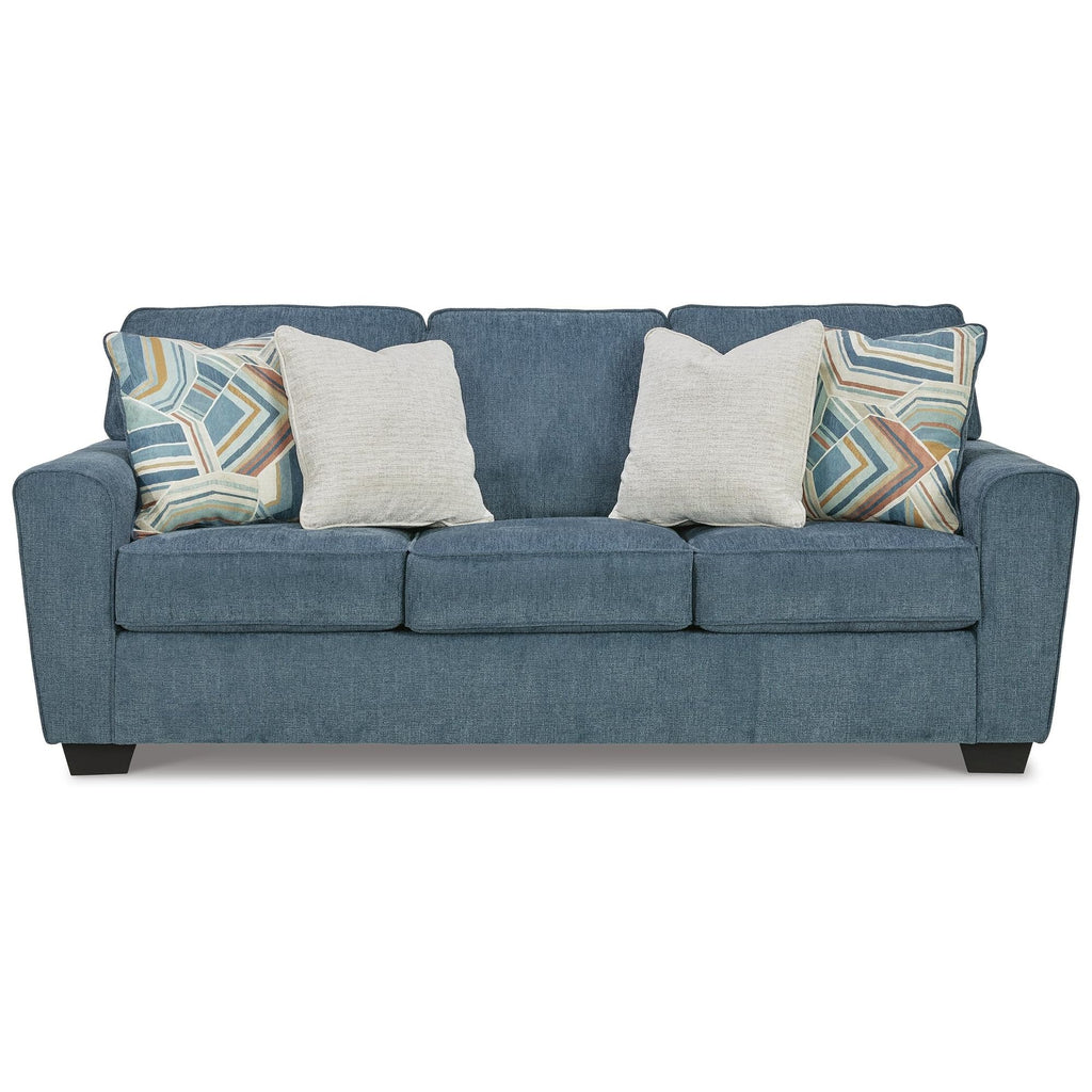 Blue Chenille 3 Seater Couch L92196