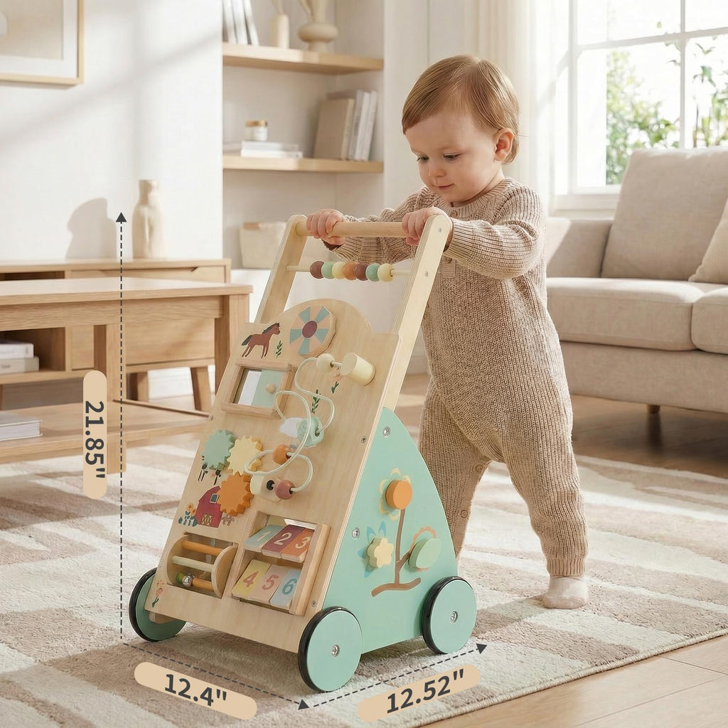 Wooden Baby Walker with Activity Center U791