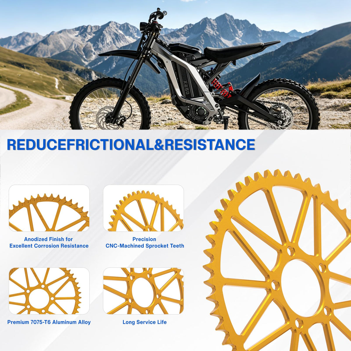 52T 420 Chain Gold Rear Sprocket W644