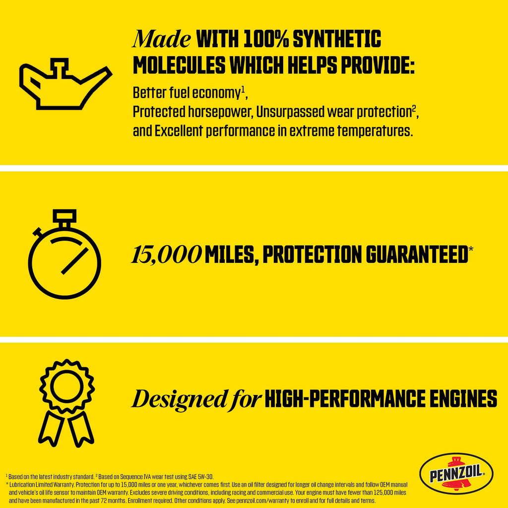 Full Synthetic 5W-30 Motor Oil, 5 Quart G81444