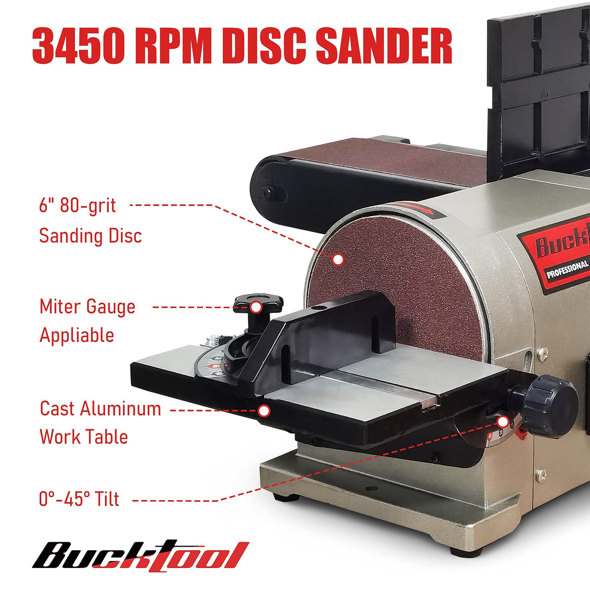 Bench Belt Disc Sander 4x36" Belt 6" Disc F6393