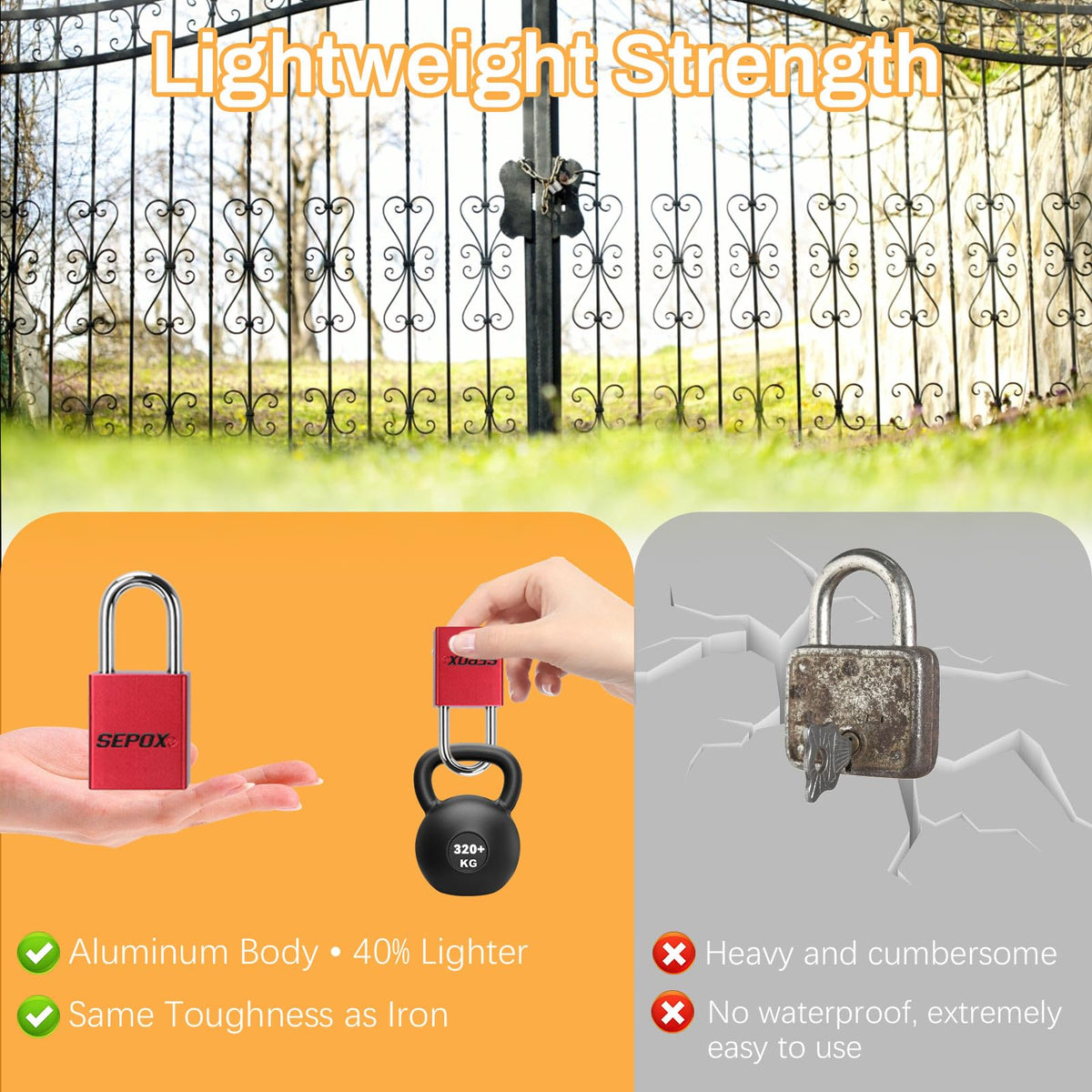 Red Aluminum Padlock Keyed Alike Y2810