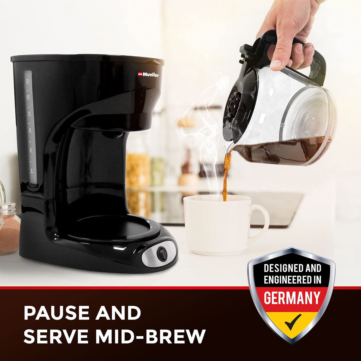 12-Cup Drip Coffee Maker with Glass Carafe R37339