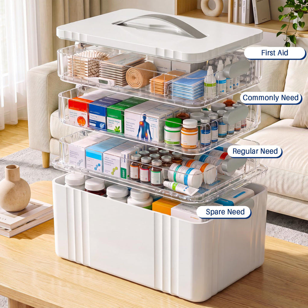 4-Tier Medicine Organizer Storage Box X699282
