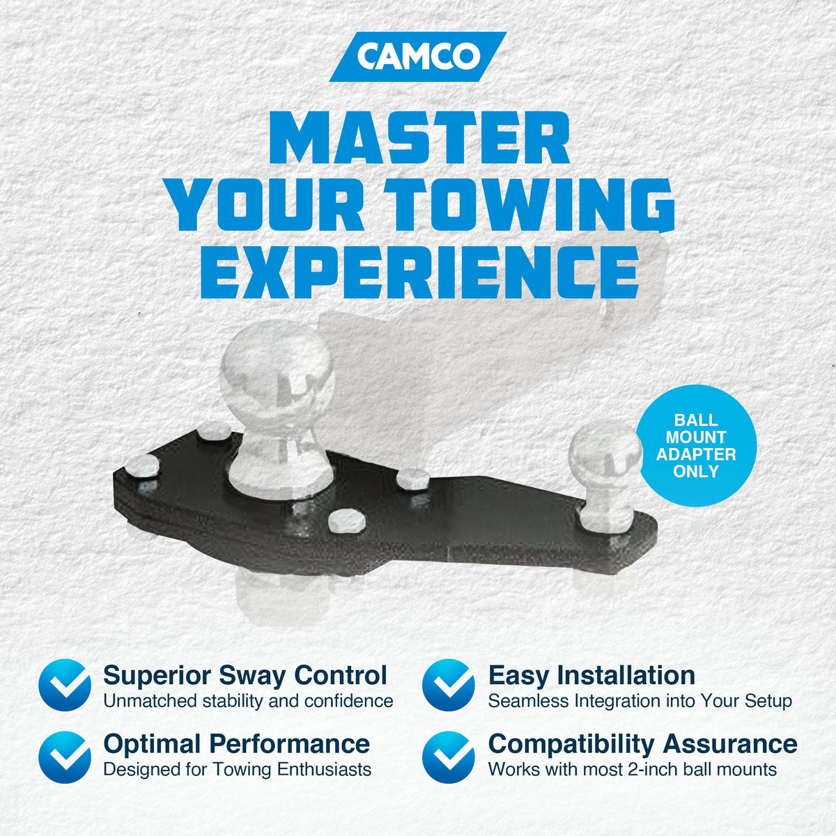Powder Coated Steel Ball Mount Adapter D5069