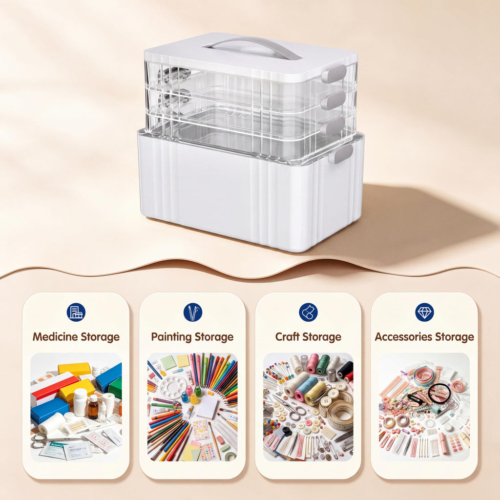 4-Tier Medicine Organizer Storage Box X699282