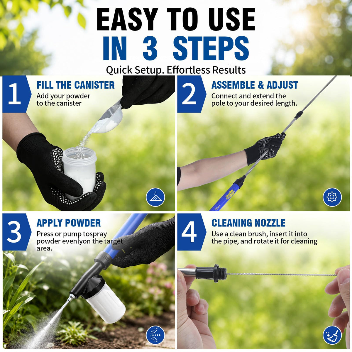 Diatomaceous Earth Powder Duster with Storage Bag B43126