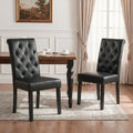 Black Upholstered Dining Chairs Set of 2 H46782