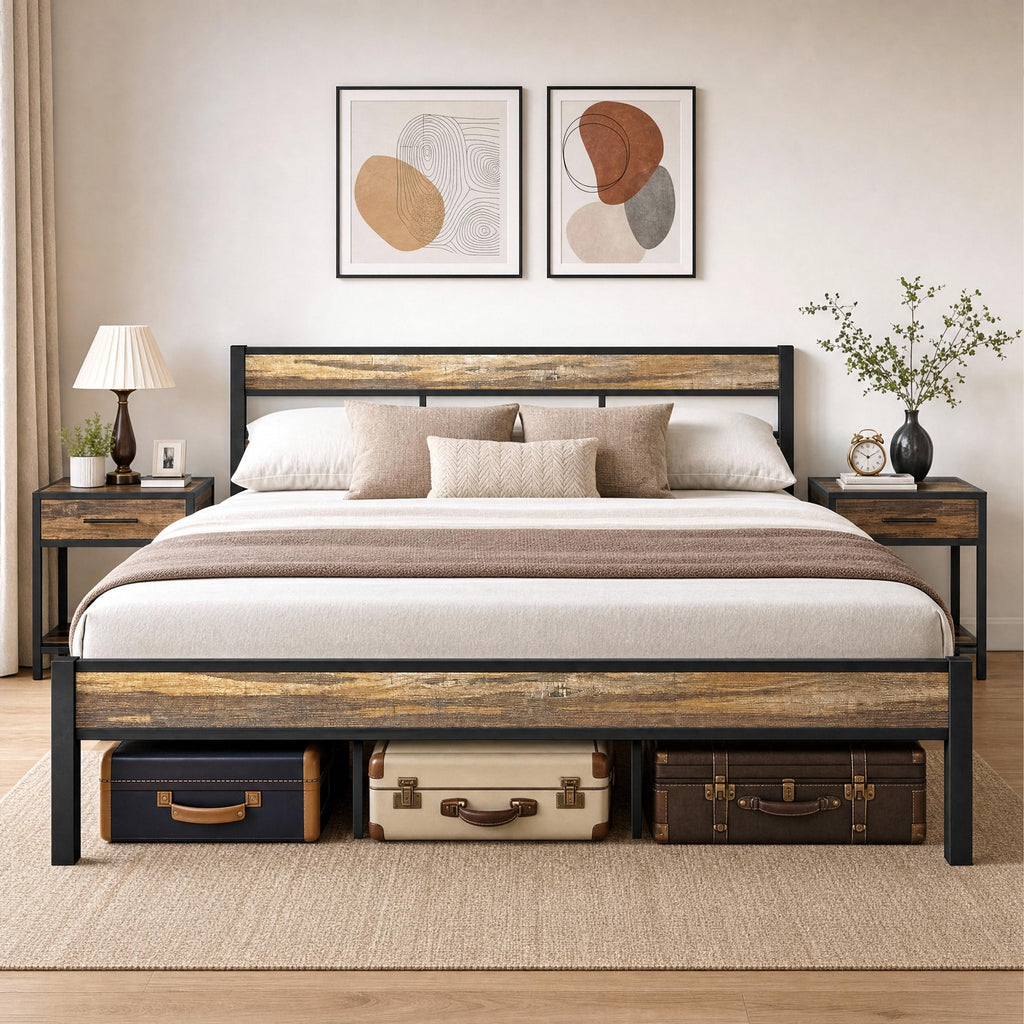 California King Bed Frame with Headboard Y914956