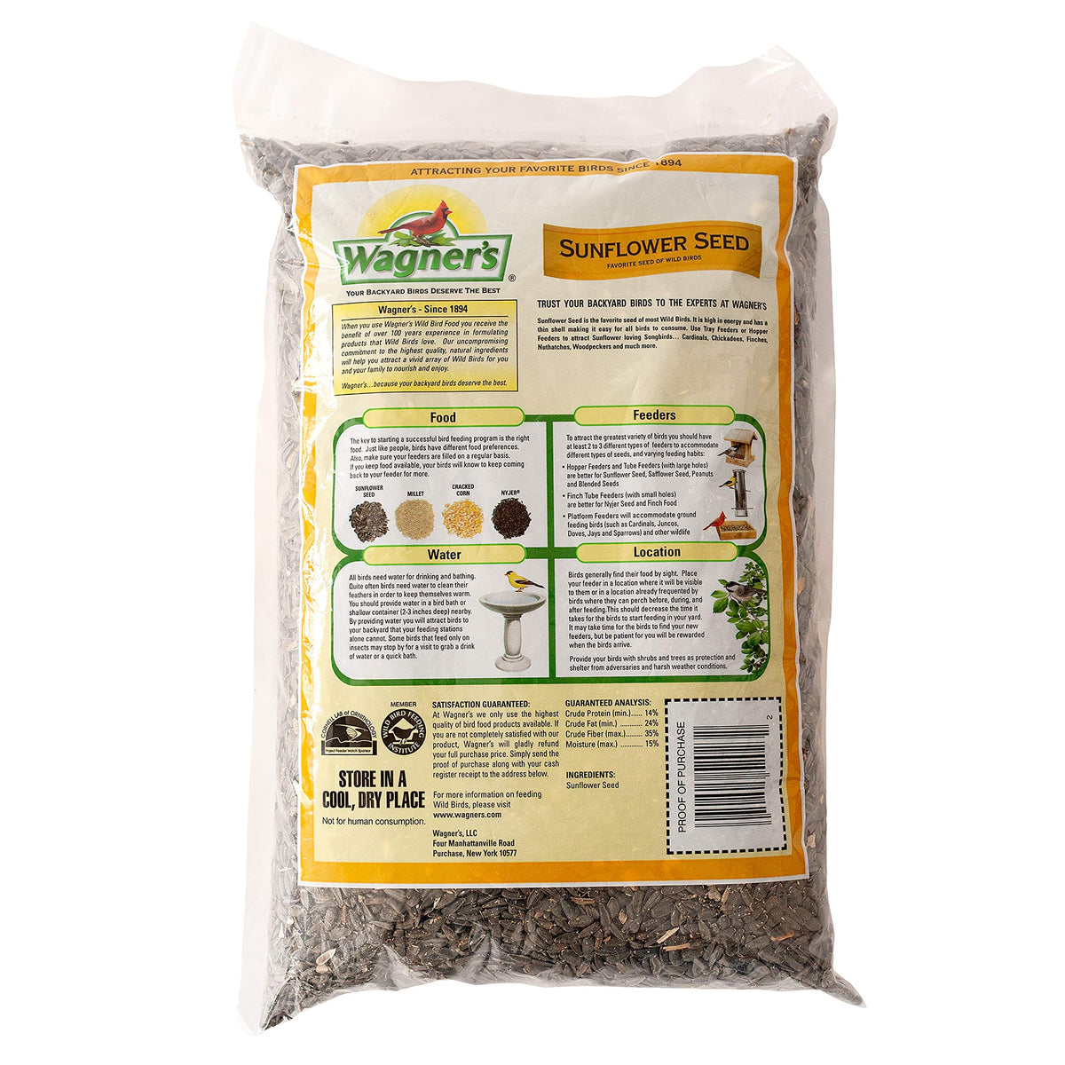 Wild Bird Food with Cherry Flavor 20-Pound Bag and Black Oil Sunflower Seed 5-Pound J97743