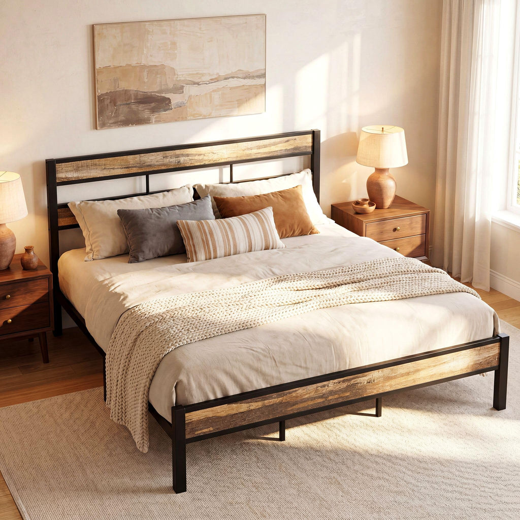 California King Bed Frame with Headboard Y914956