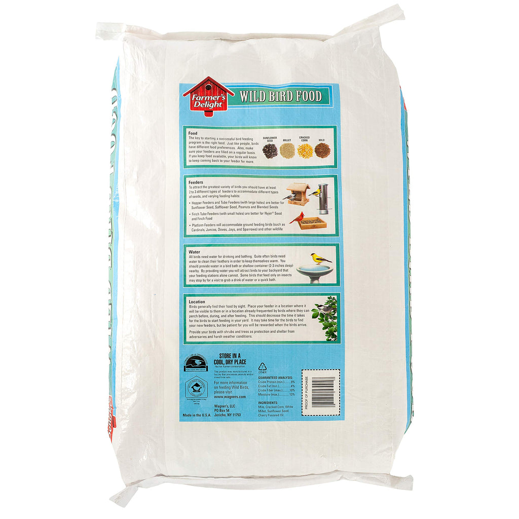 Wild Bird Food with Cherry Flavor 20-Pound Bag and Black Oil Sunflower Seed 5-Pound J97743