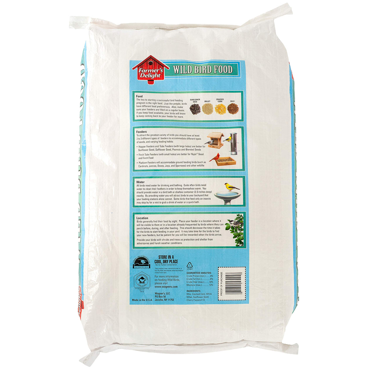Wild Bird Food with Cherry Flavor 20-Pound Bag and Black Oil Sunflower Seed 5-Pound J97743